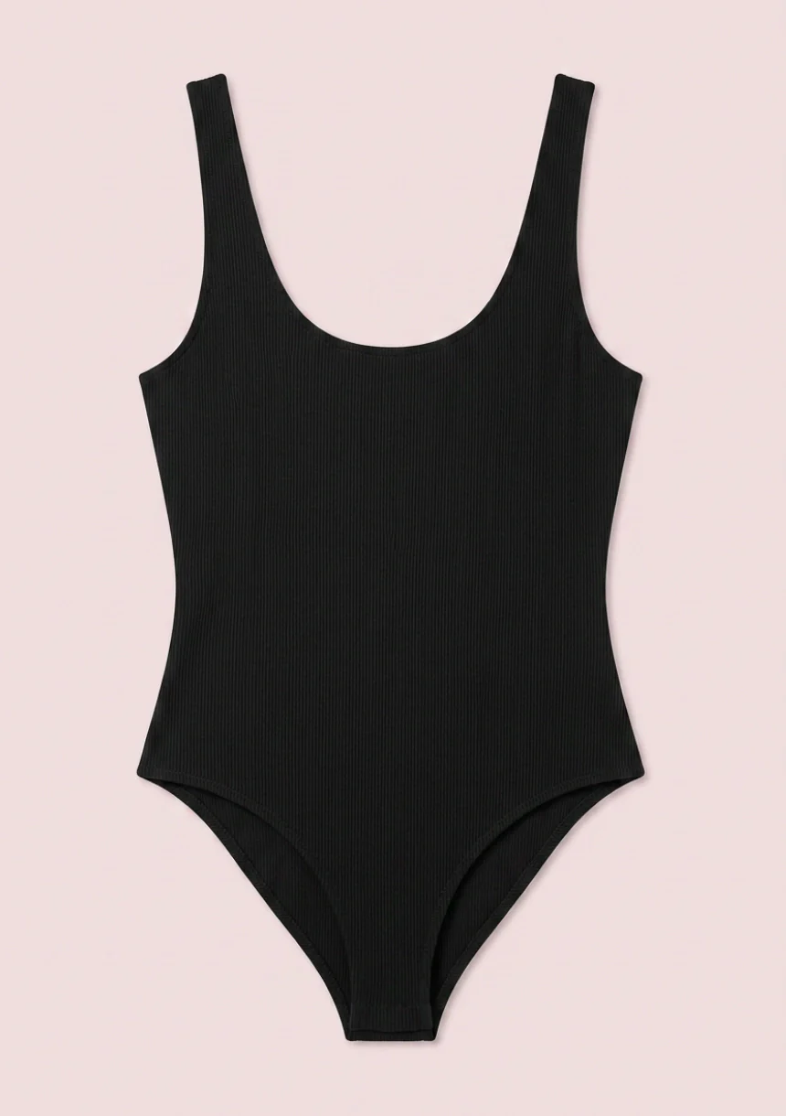 Klasyczne body na grubych ramiączkach - Image 7