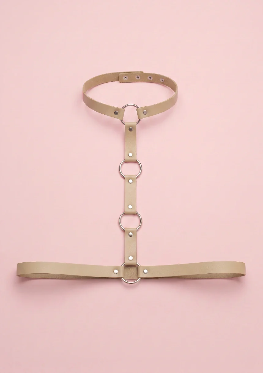 Skórzany harness do biustonosza - Image 9
